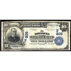 Townsend, MA $10 1902 Date Back. The Townsend NB