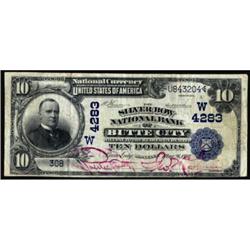 Butte City MT $10 1902 Date BackThe Silver Bow NB