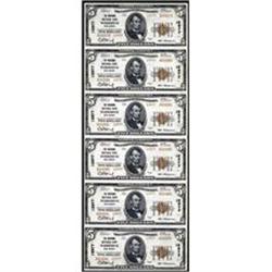 Woodbine,NJ $5 1929.The Woodbine NB.Uncut Sheet