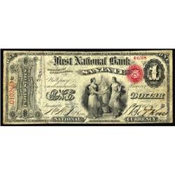 Santa Fe,Territory ofNM $1 OriginalSeries.The FNB