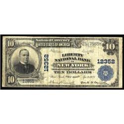 New York NY $10 1902 Plain Back Fr 635 Liberty NB