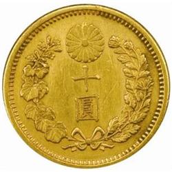 Japan Mutsuhito (1867-1912) Gold 10 Yen Meiji41