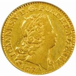 Portugal Joao V 1706-50 Gold 1/2 Escudo/800 Reis