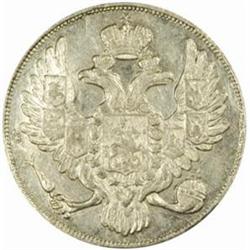Russia Nicholas I. Platinum 3 Roubles 1841