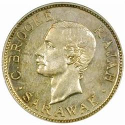 Sarawak Charles J Brooke, Rajah. Silver 10Cs