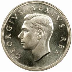 South Africa. Silver 5 Shillings 1952