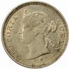 Image 1 : Straits Settlements Victoria. Silver 5Cs. 1874-H