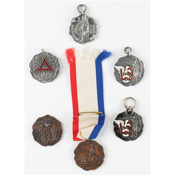 Daniel Frank's Lot of (6) Athletic Medals