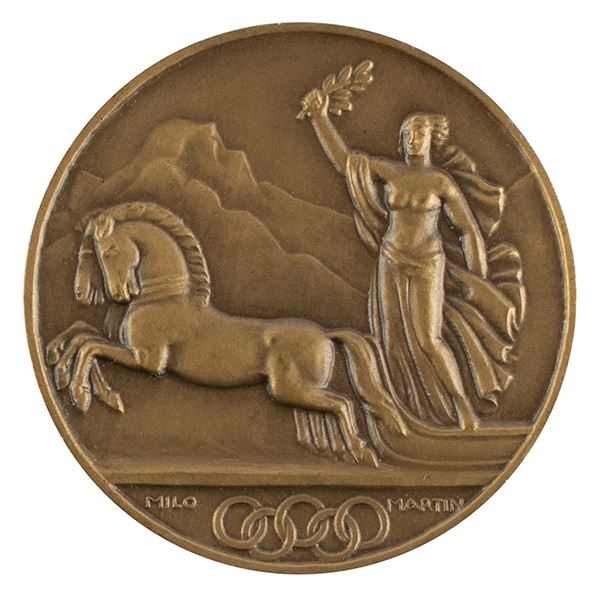 St. Moritz 1928 Winter Olympics Bronze Participation Medal