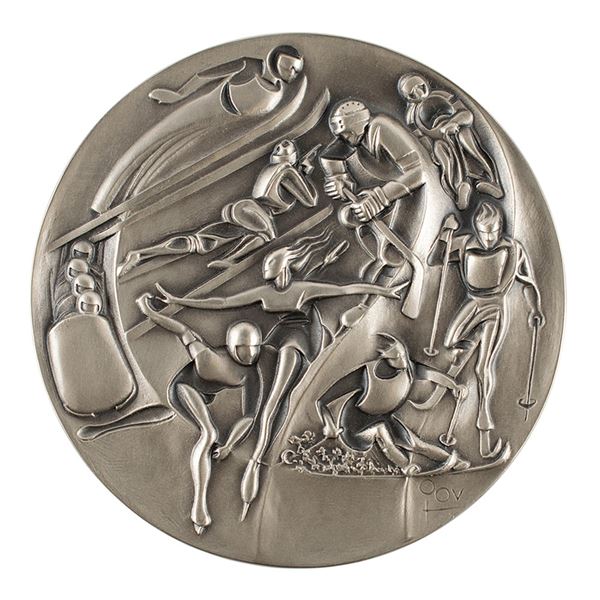 Lake Placid 1980 Winter Olympics Nickel Silver Participation Medal