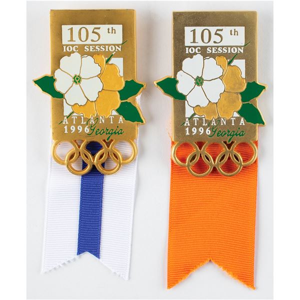 Atlanta 1996 (2) IOC Session Badges