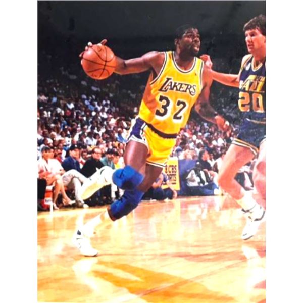 LA Lakers Magic Johnson Color Photograph