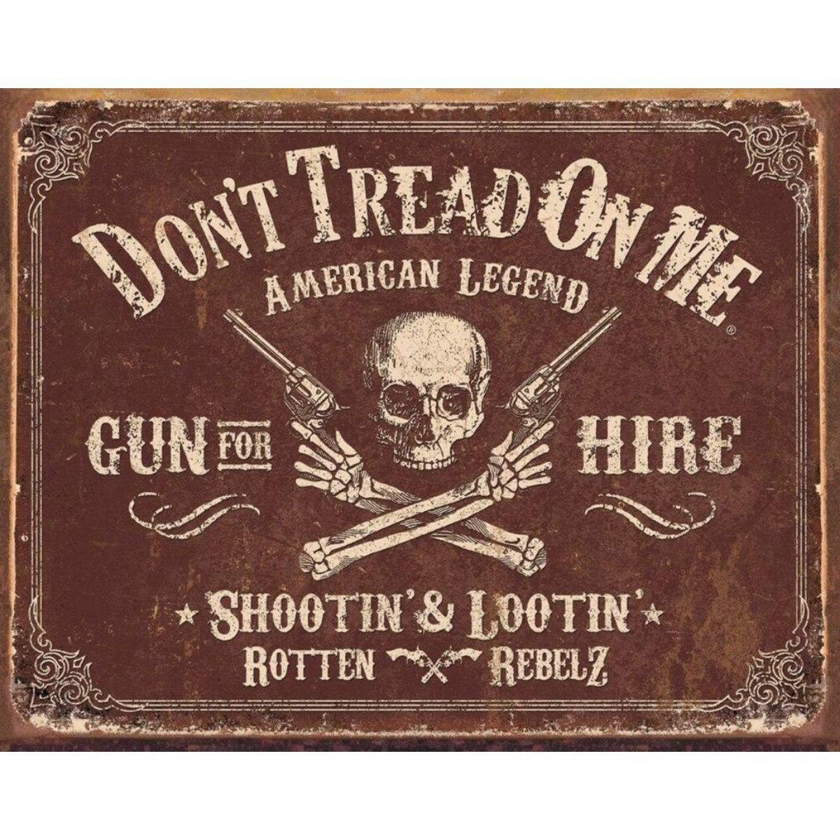 Don't Tread On Me Metal Pub Bar Sign