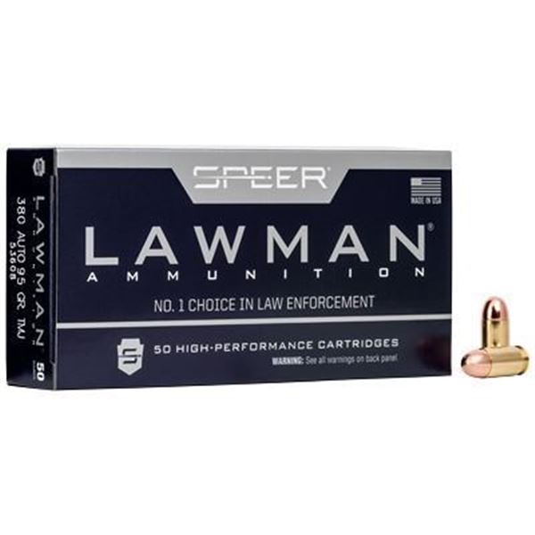 SPR LAWMAN 380ACP 95GR TMJ - 20 Rds