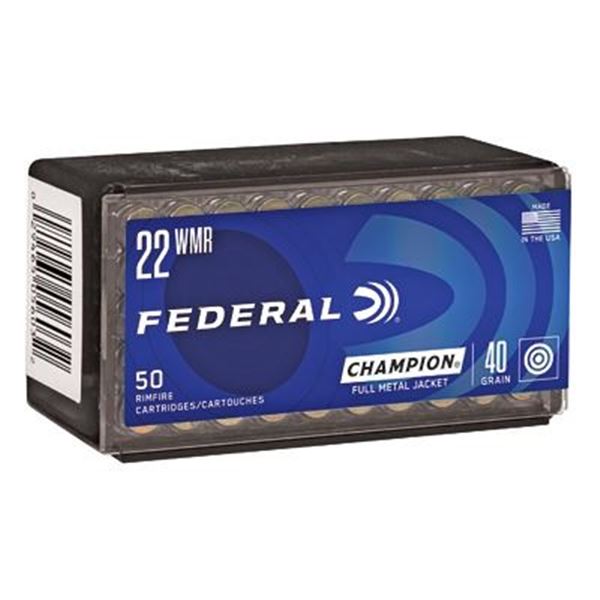 FED CHAMP 22WMR 40GR FMJ - 50 Rds