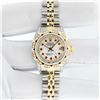 Image 1 : Rolex Ladies 2 Tone MOP Ruby & Pyramid Diamond Datejust Wriswatch With Rolex Box