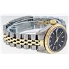 Image 5 : Rolex Ladies 2 Tone Black Tapestry Fluted Bezel Datejust Wristwatch
