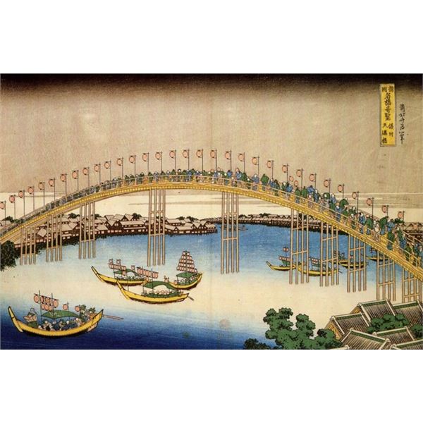 Hokusai - Tenma Bridge