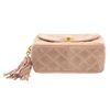 Image 4 : Chanel Beige Quilted Suede Small Tassel Camera Bag