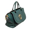Image 2 : Gucci Green Leather 1973 Interlocking Shoulder Bag