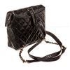 Image 3 : Chanel Black Patenet Leather Flap Backpack