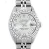 Rolex Ladies Stainless Steel Silver Diamond 26MM Oyster Perpetual Datejust
