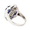 Image 3 : 3.20 ctw Sapphire and Diamond Ring - 14KT White Gold