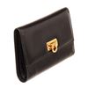 Image 2 : Ferragamo Black Calfskin Leather Compact Wallet