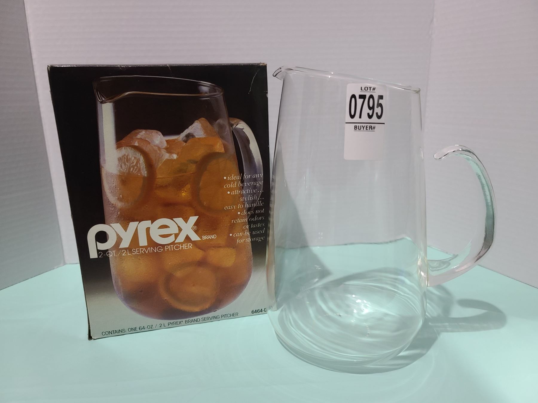 Vintage Pyrex Glass Pitcher In Box