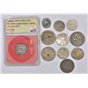 Image 1 : Large Lot: A group of 10 silver and 1 copper coins, (11 Coins)