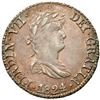 Image 2 : 1824 Spain Ferdinand VII 2 Reales (Madrid Mint, AJ Assayer, a Contemporary Counterfeit) AU55