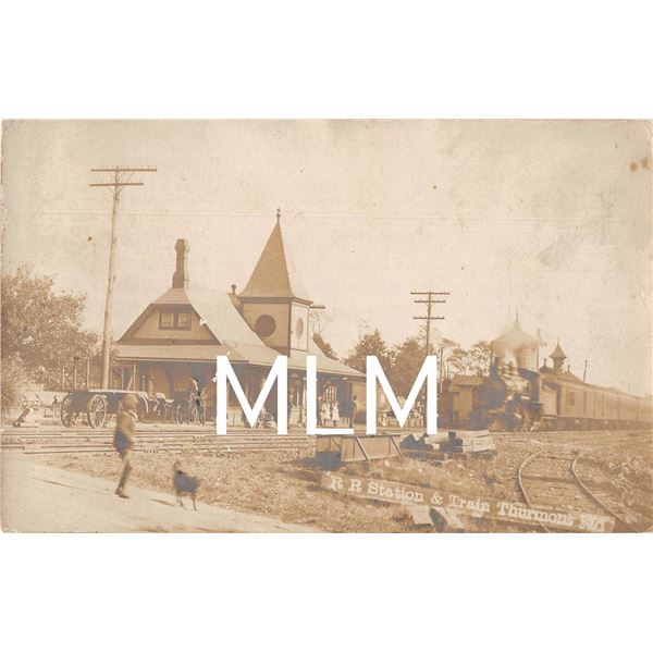 Train Coming to Station Thurmont, Maryland Photo Postcard