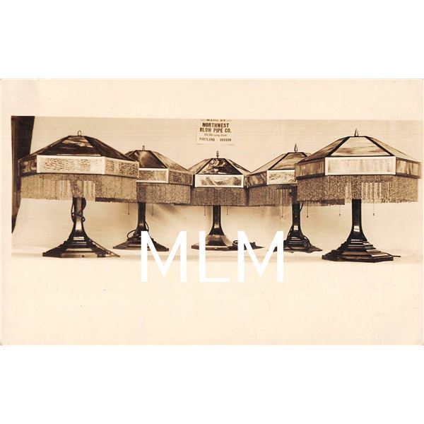 Northwest Blow Pipe Co. Lamp Advertising Portland, Oregon Photo Postcard