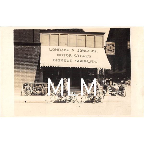 Harley Davidson Motorcycle & Bicycle Store Front Photo Postcard