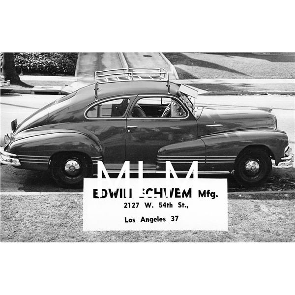 Edwin Schwem Mfg. Automobile Advertising Los Angeles, California Photo Postcard