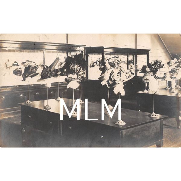 Interior Ladies Hat Shop Columbus, Ohio Photo Postcard