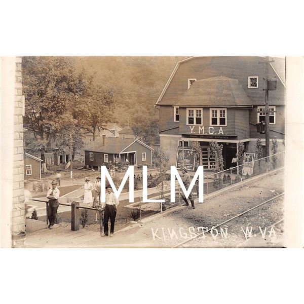 YMCA With Movie Posters In Front Kingston, West Virginia Photo Postcard