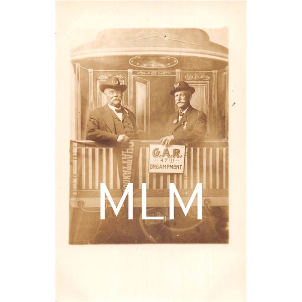 GAR 47th Encampment Chattanooga Tennessee Train Studio Photo Postcard