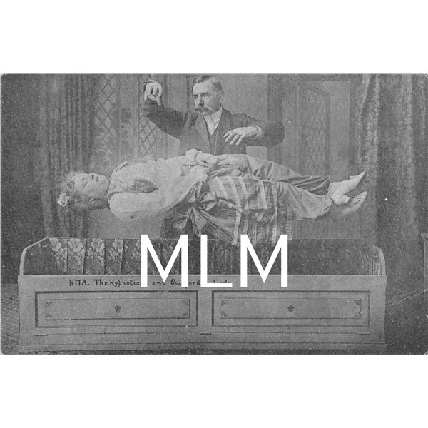 Nita The Hypnotised & Suspended Lady Magician Postcard
