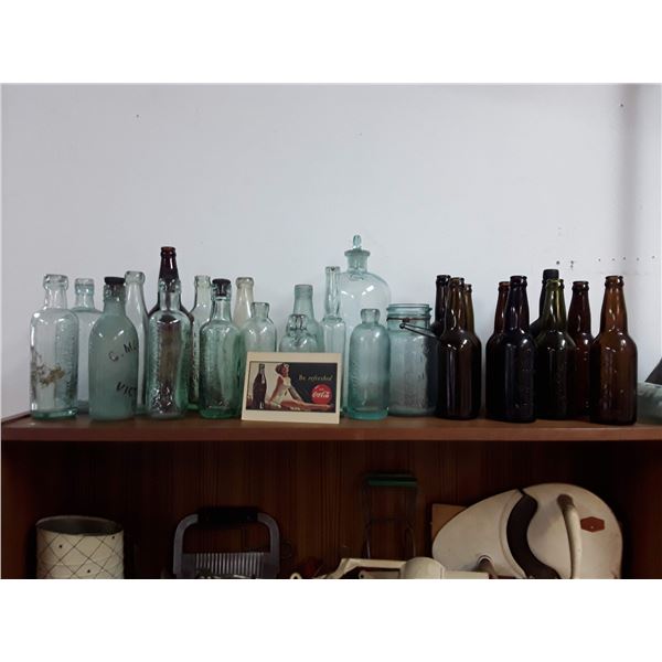 Vintage Bottles + Coca Cola Post Card