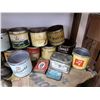 Image 3 : Shelf Lot Of Vintage Tobacco Tins + Oil Cans