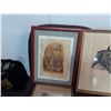 Image 2 : 2 Vintage Horse Pictures, Hand Painted Egyptian Silk? Picture, + Boardwalk Picture