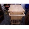 Image 2 : Butchers Table W/2 Shelves On Wheels