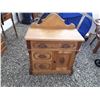 Image 1 : Vintage Carved Wash Stand, 1 Door, 2 Drawer