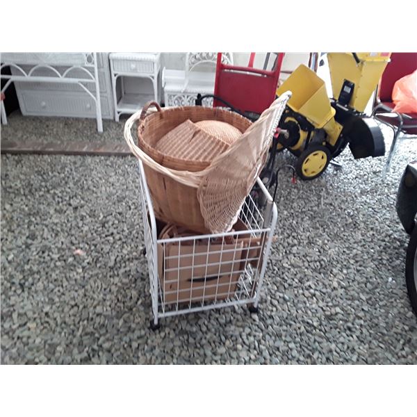 Metal Trolly W/Baskets + More