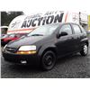 Image 1 : A5 --  2004 CHEVROLET AVEO, Black, 240957 KM's  "NO RESERVE"