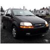 Image 5 : A5 --  2004 CHEVROLET AVEO, Black, 240957 KM's  "NO RESERVE"