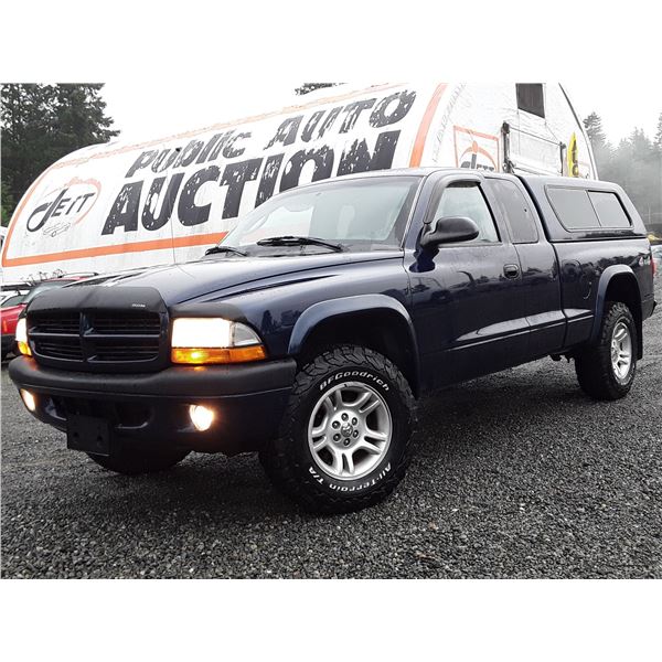 G3 --  2003 DODGE DAKOTA SPORT 4X4, Blue, 179941 KM's