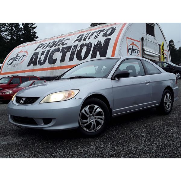 B1 --  2004 HONDA CIVIC , Silver, 249319 KM's