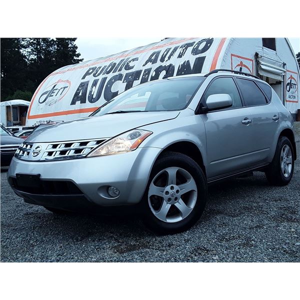 A6 --  2003 NISSAN MURNAO AWD , Silver , 234966  KM's